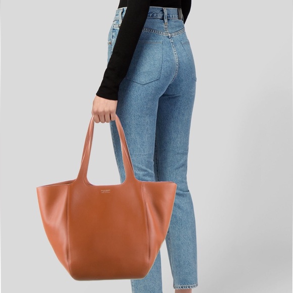 Giorgio Armani leather tote bag brown - Picture 2 of 7